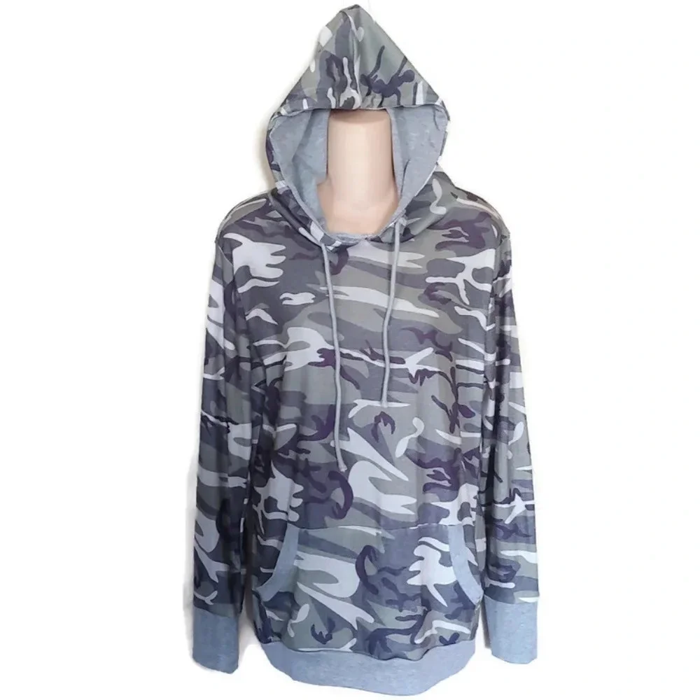 Sweetnight Camoflauge Pullover Hoodie with Drawstring Size Women's Small NEW - Picture 2 of 7